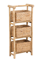 Meuble 3 paniers – Bambou & Jacinthe d’eau Hanoï (39 x H91 cm)