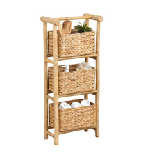 Meuble 3 paniers – Bambou & Jacinthe d’eau Hanoï (39 x H91 cm)
