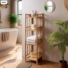 Meuble de rangement en bambou 4 étagères (30 x H115 cm) Hanoï